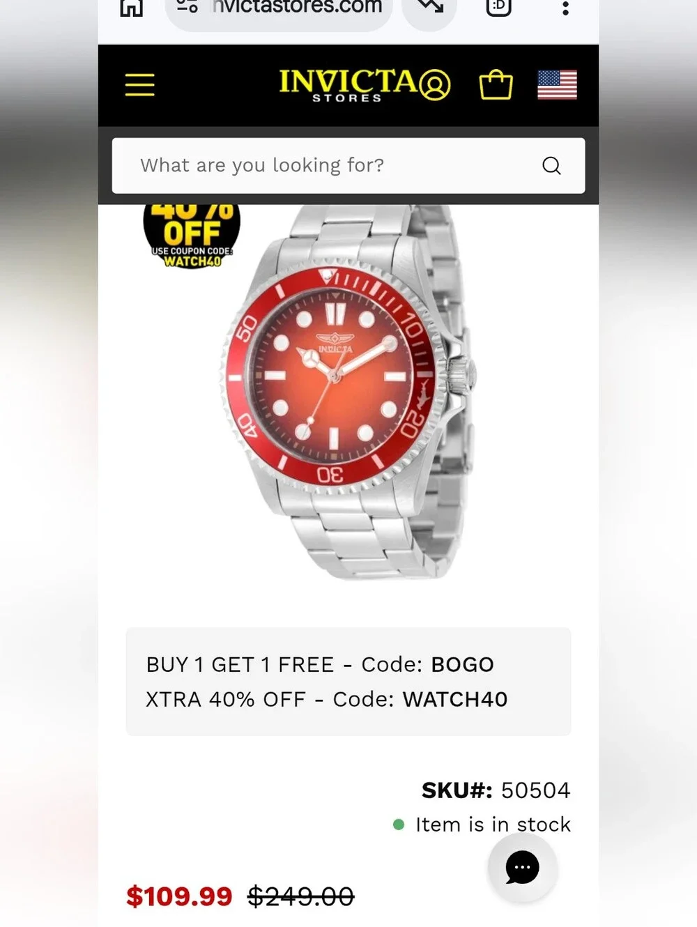 705. Invicta Pro Diver Kromatyk Men's Watch - 43mm. Steel (50504)